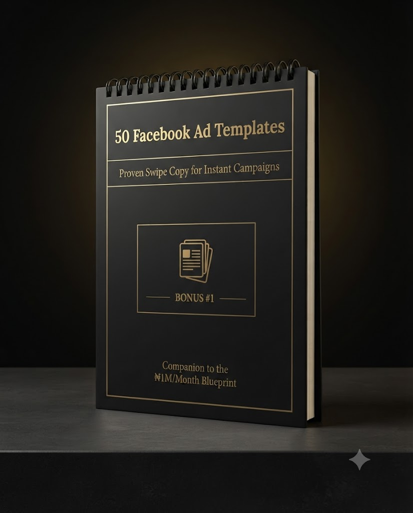 Bonus 1 — 50 Facebook Ad Templates, proven swipe copy for instant campaigns